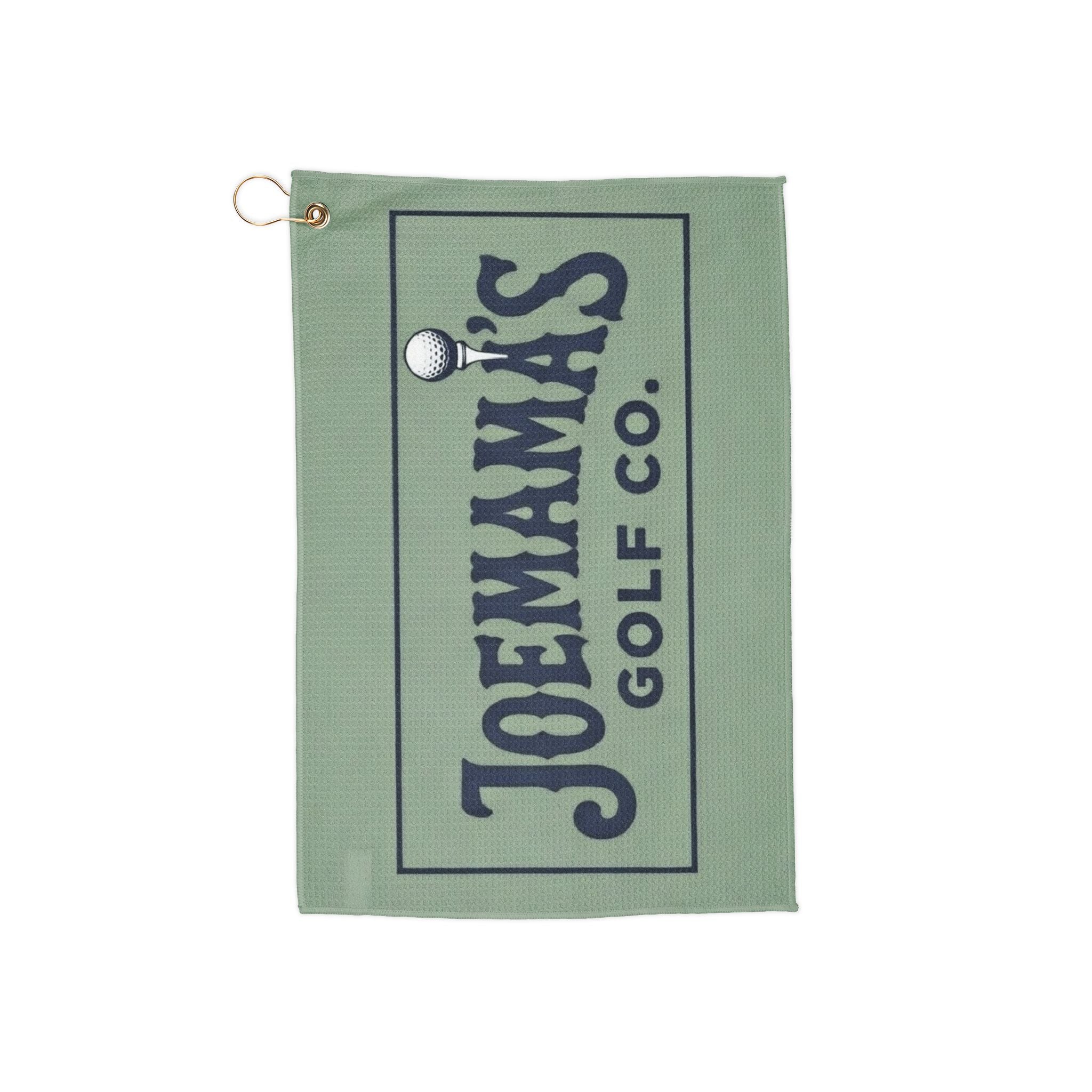 Navy and Green Golf Towel