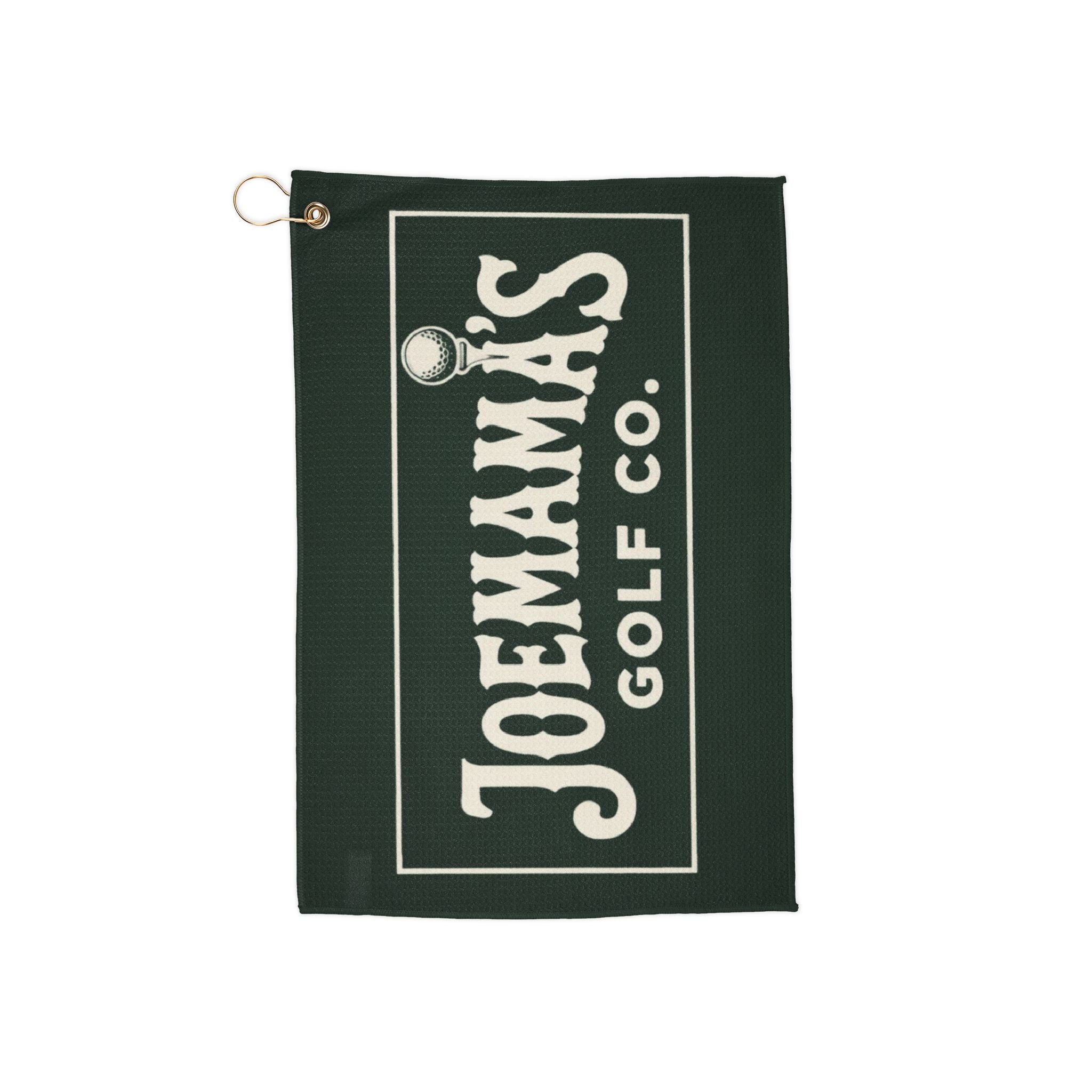 Cream and Green Golf Towel